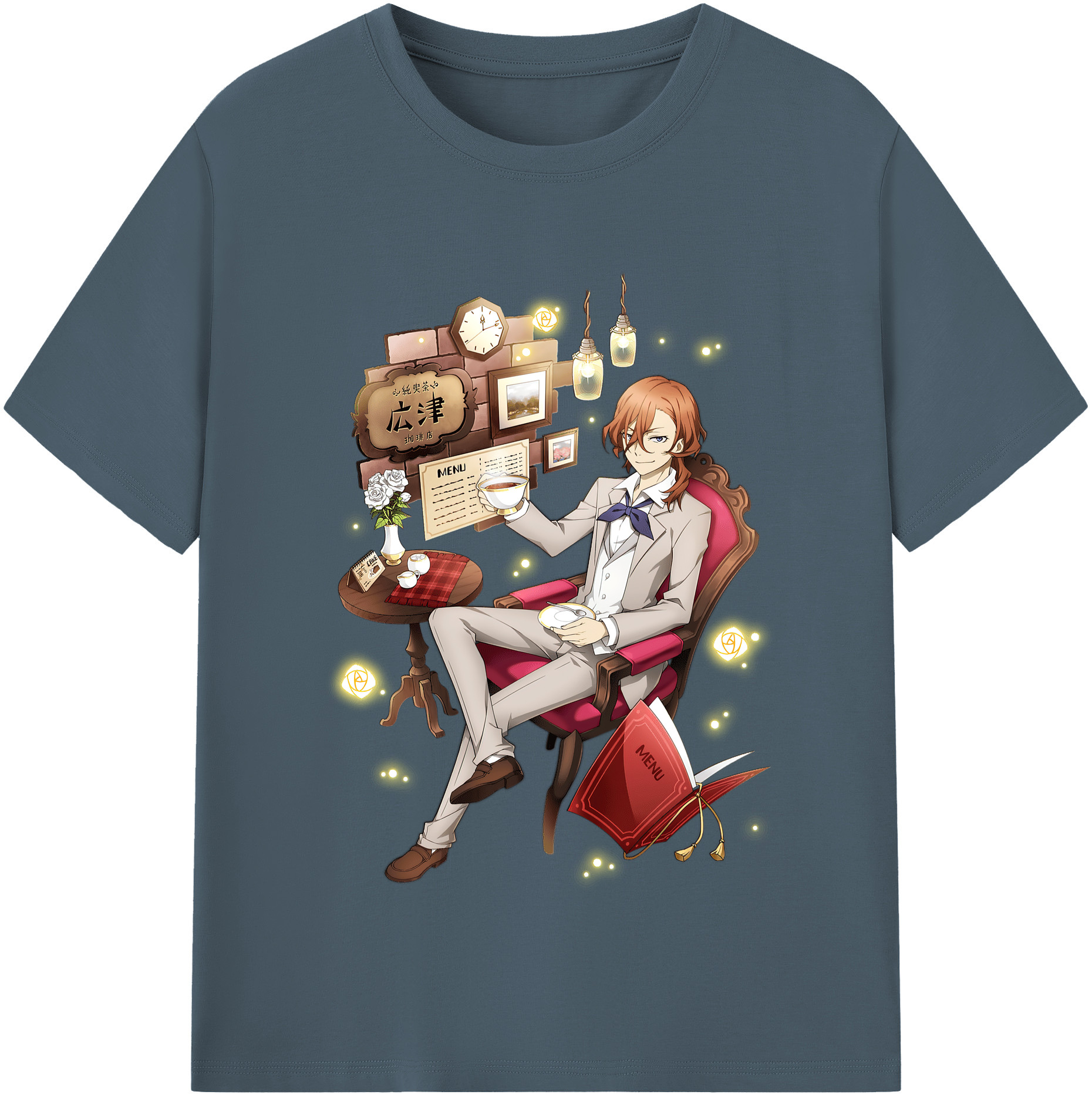 （画像用） 文豪ストレイドッグス Bungo Stray Dogs 綿100％半袖Tシャツ（フロントプリント）